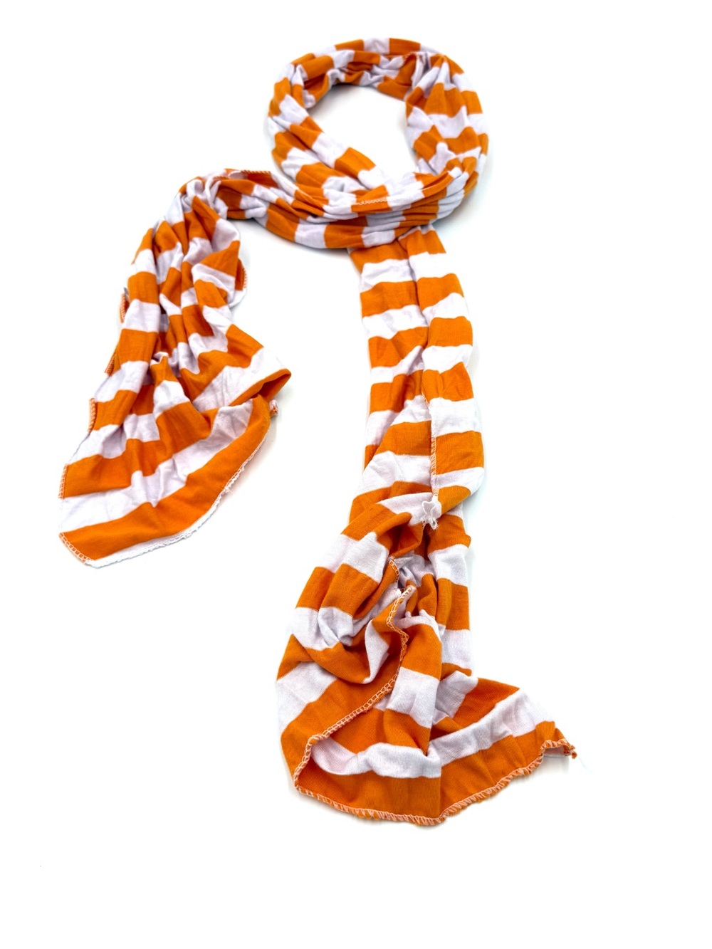Striped Orange & White Lightweight Scarf (MSC0001)